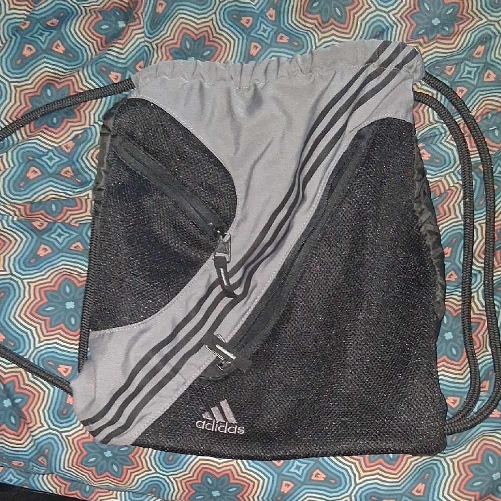Adidas Black and Gray Backpack